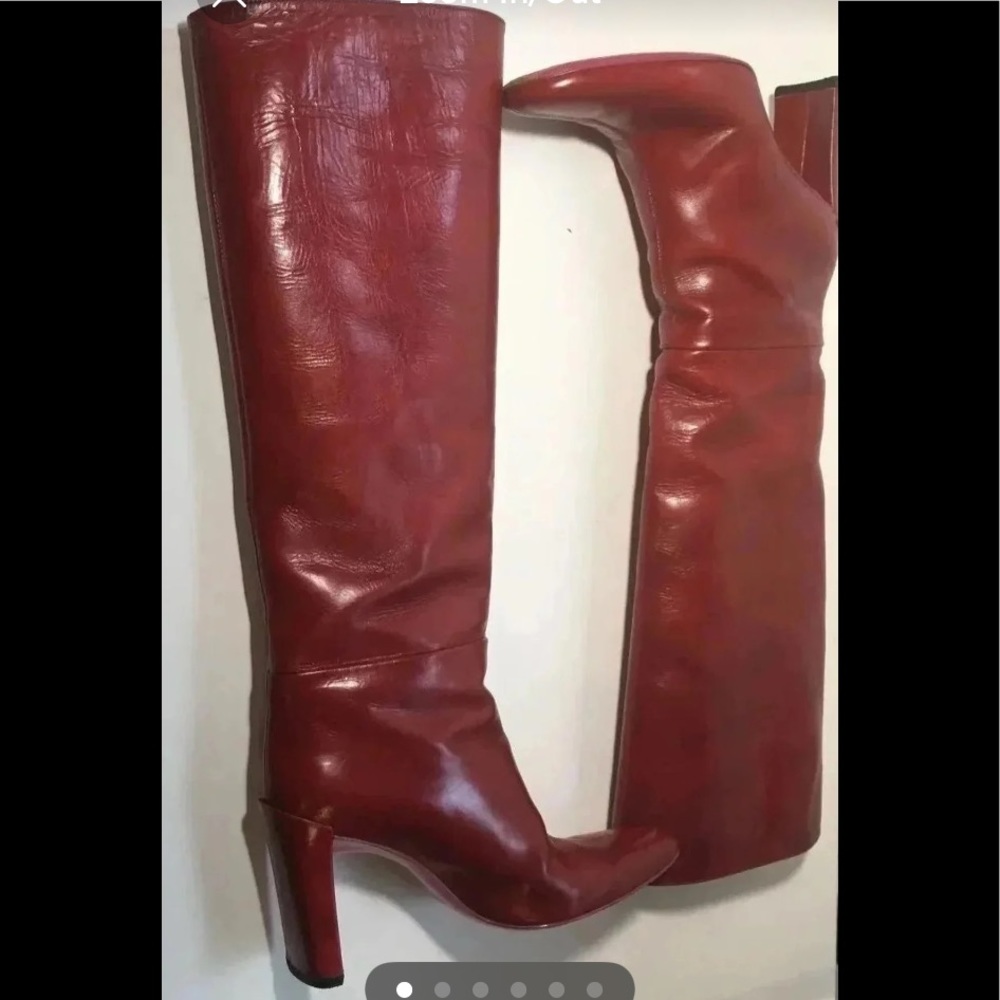 DKNY red boots